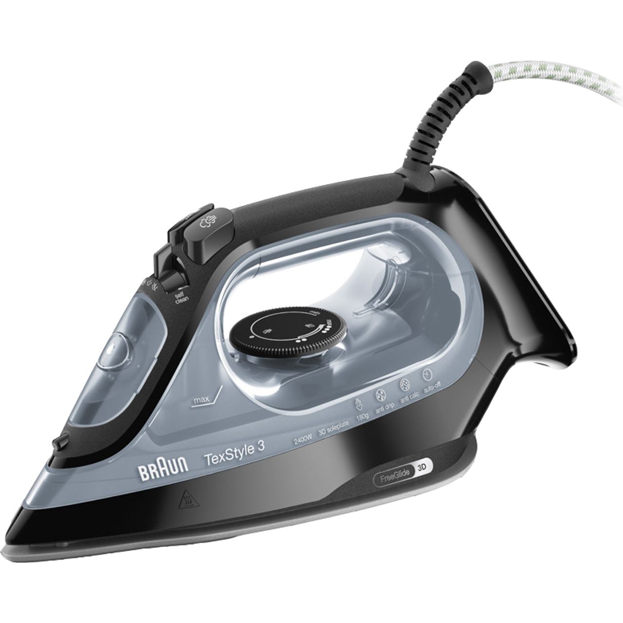 Braun TexStyle 5 Series SI3055BK 2400 Watt Steam Iron -Black / Blue Review