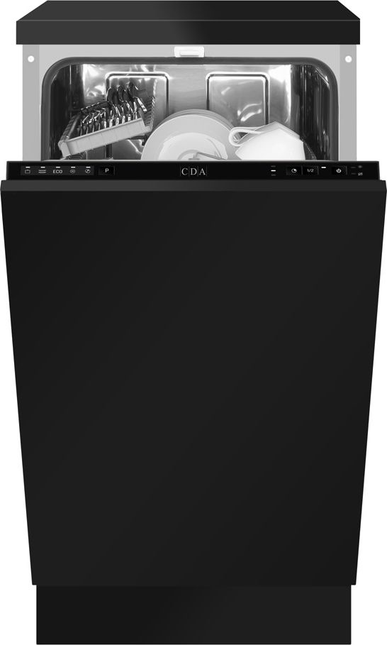 CDA SCD4509 Integrated Slimline Dishwasher - Black