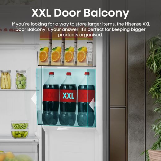 Hisense PureFlat American American Fridge Freezer - Black Stainless Steel - Annotation - XXL door balcony