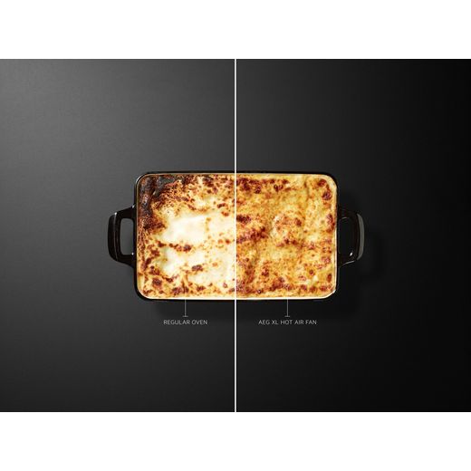AEG OU5CP40B Built In Electric Double Oven - Black - Annotation - XL hot air fan