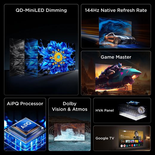 TCL 55" 4K Ultra HD QLED Smart Google TV - Annotation - feature