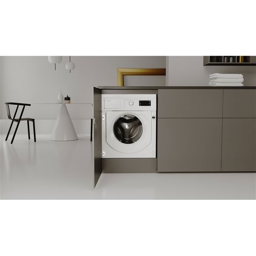 Whirlpool BIWMWG91485UK 9kg Washing Machine with 1400 rpm - White - Washing machine in kitchen