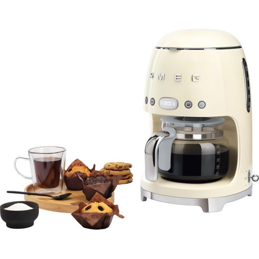 Smeg DCF02CRUK Filter Coffee Machine with Timer - Cream
