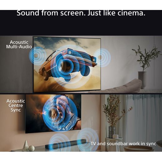 Sony Bravia Bravia 7 XR70 65" 4K Ultra HD QLED Smart Android Google TV - Annotation - Sound from screen shot