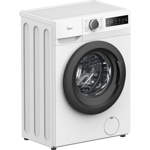Midea MF110W80BA10/W-UK 8kg Washing Machine with 1351 rpm - White - Right perpsective shot