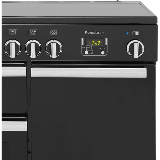 Rangemaster Professional Plus 100cm Electric Range Cooker with Induction Hob - Black