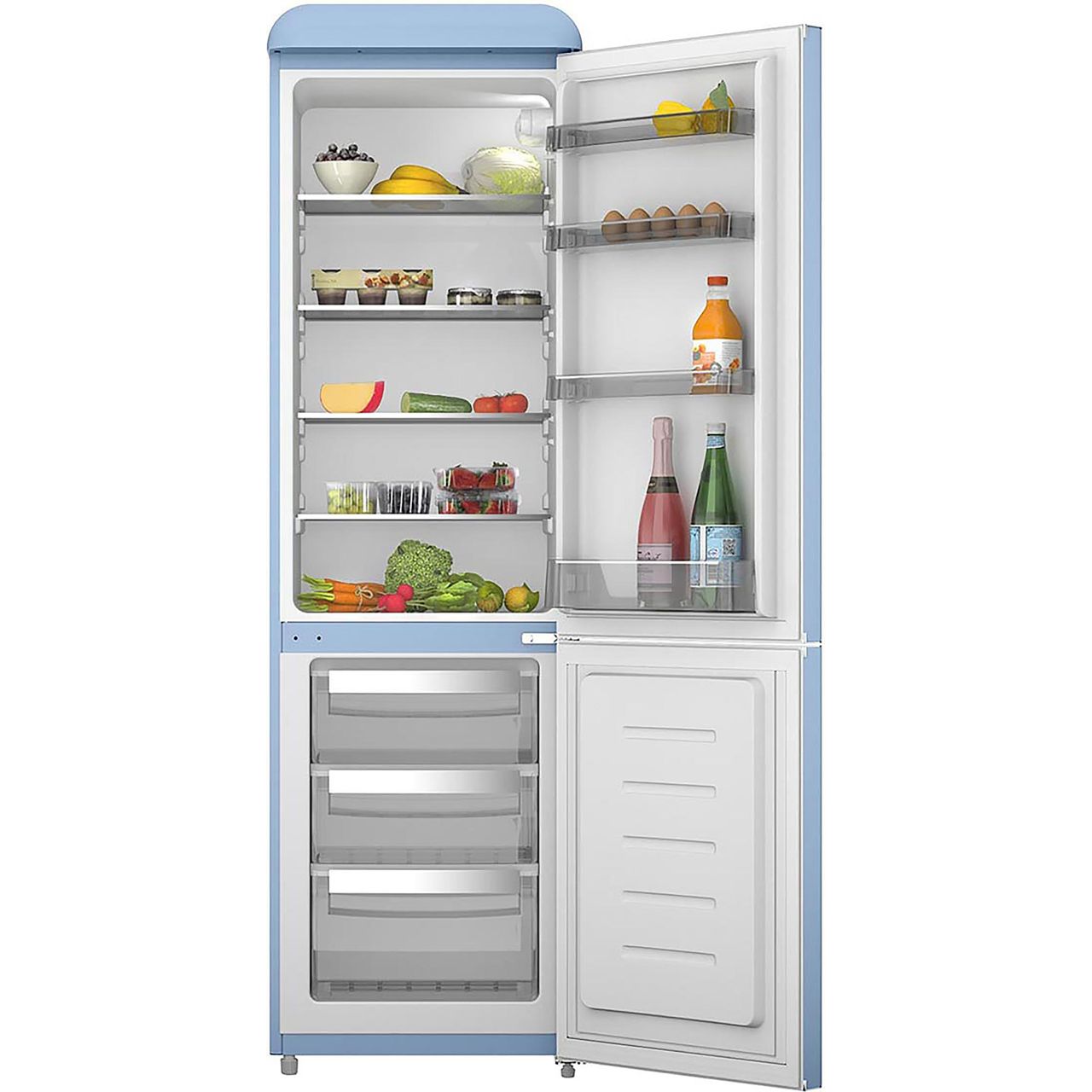 swan slim fridge freezer