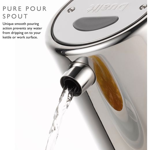 Dualit Architect 72926 Kettle - Stainless Steel / Grey - Annotation - Pure pour spout