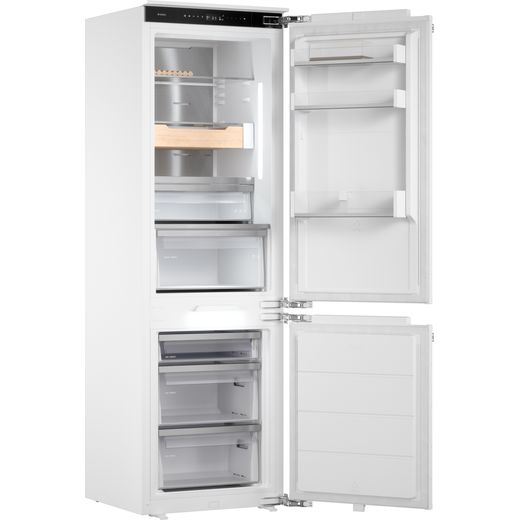 ASKO RBC576DNC1.UK Wifi Connected 177cm 60/40 Integrated Frost Free Fridge Freezer with Door-on-door - White - Right perspective door open