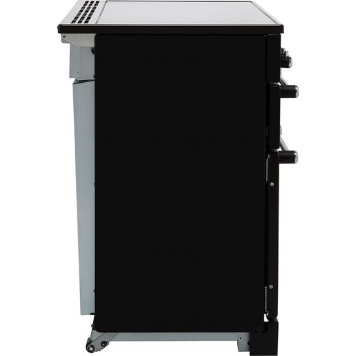 Rangemaster Kitchener 90cm Electric Range Cooker with Ceramic Hob - Black / Chrome