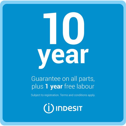 Indesit Frost Free Fridge Freezer - White - Annotation - Warranty shot