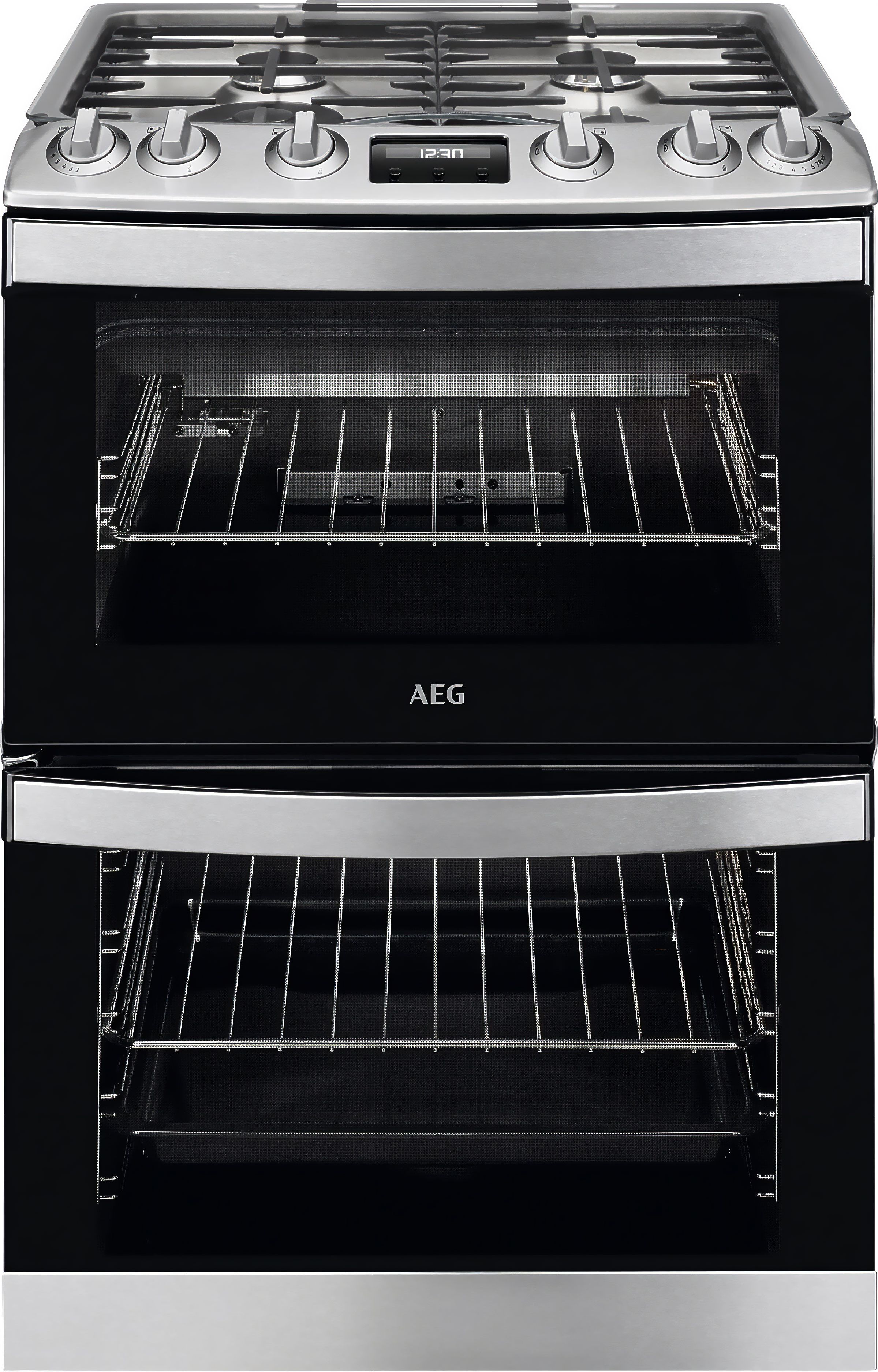 AEG CGB6131ACM Freestanding Gas Cooker - 60cm - Stainless Steel - 4 Burners