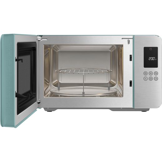 Smeg Collezione MOC01EGMUK Litre 30cm High, Freestanding Small - Emerald Green - Door open