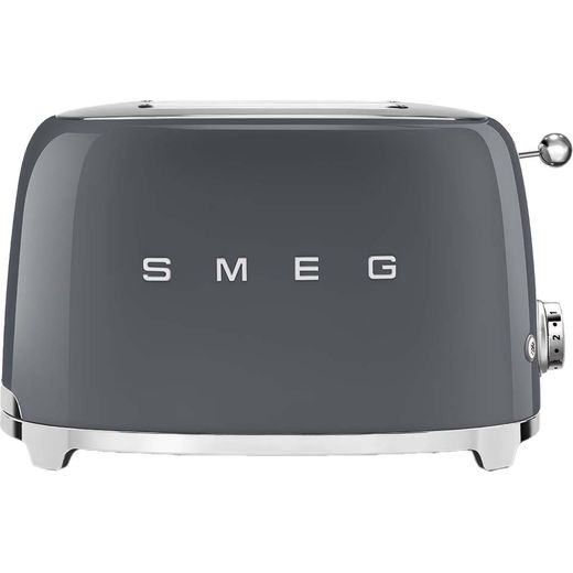 Smeg 50's Retro TSF01GRUK 2 Slice Toaster - Grey