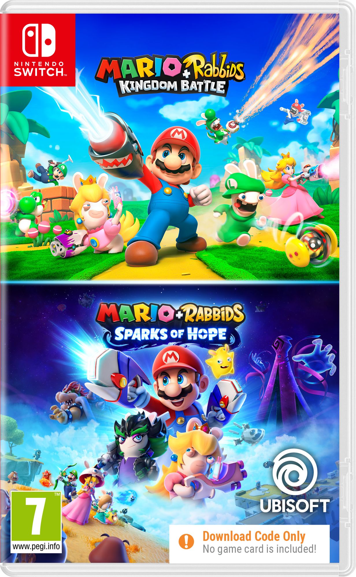 Image of Mario + Rabbids Kingdom Battle / Mario + Rabbids Sparks of Hope (Code In Box) for Nintendo Switch - Digital Download, White