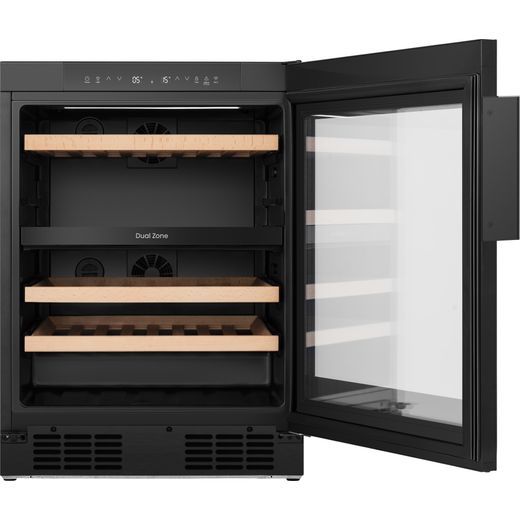 Hisense Wine Cooler - Black - Front door open shot