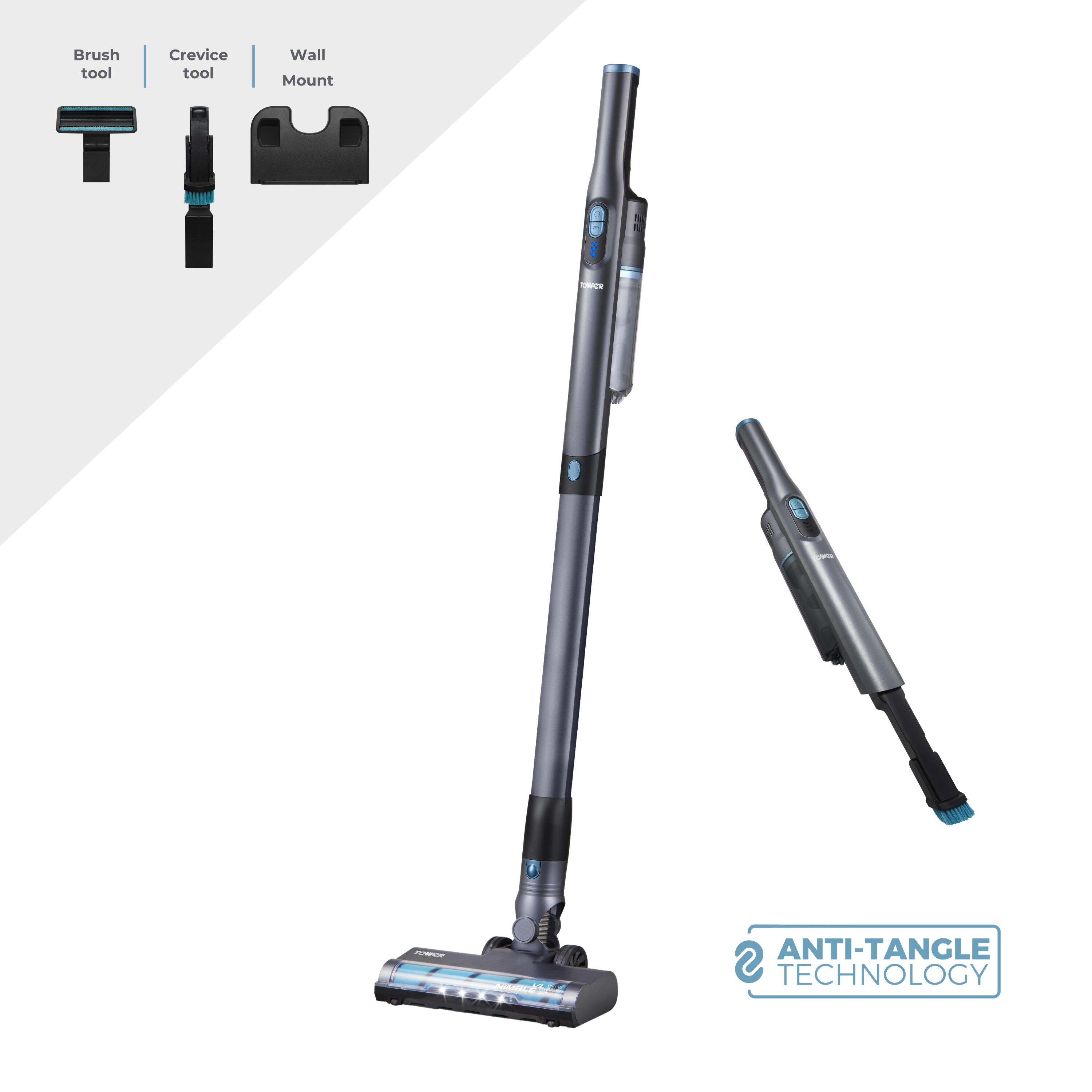 Tower - Cordless Vacuum Cleaner - Stick Vacuum - Black - HEPA Filter