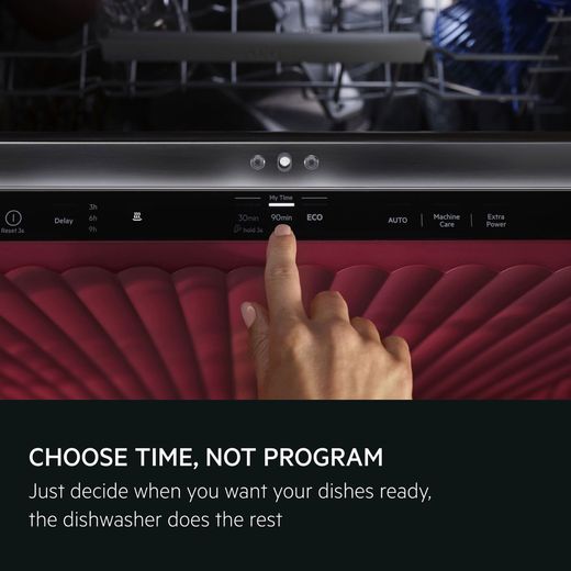 AEG 5000 Series Integrated Standard Dishwasher - White - annotation - choose time and program shot