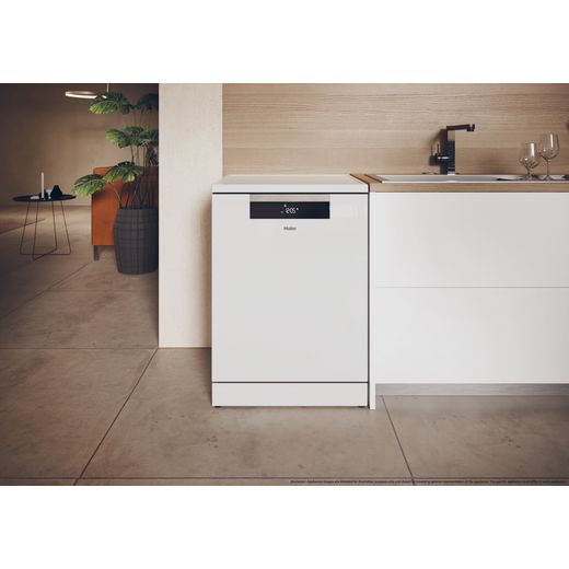 Haier I-Pro Shine Series 3 Standard Dishwasher - White - Dishwasher with door open shot