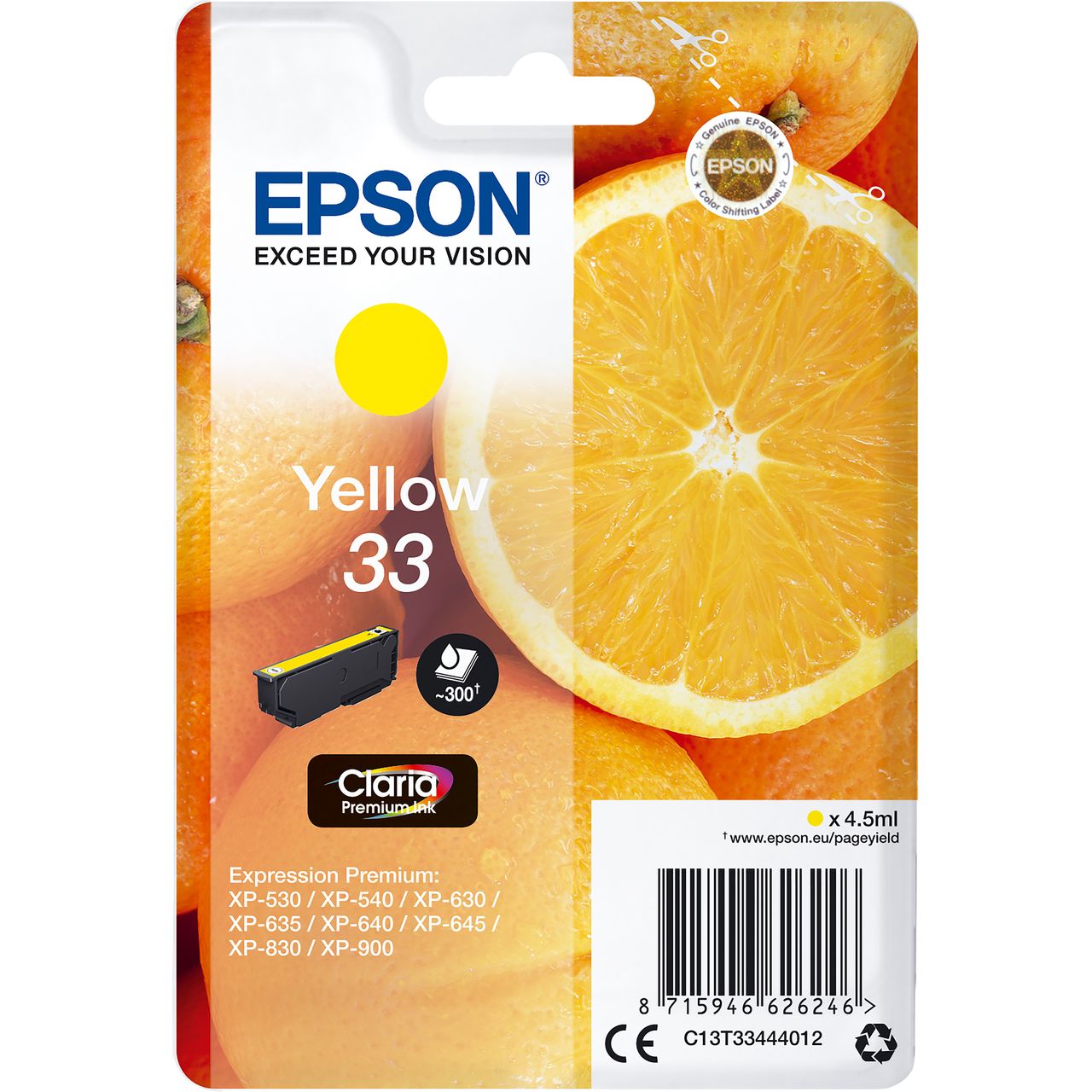 Epson Orange Singlepack Yellow 33 Claria Premium Ink Review