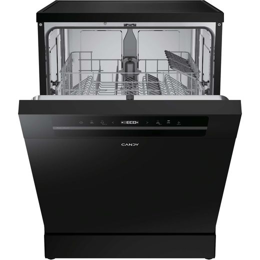 Candy RapidÓ Standard Dishwasher - Black - Door open