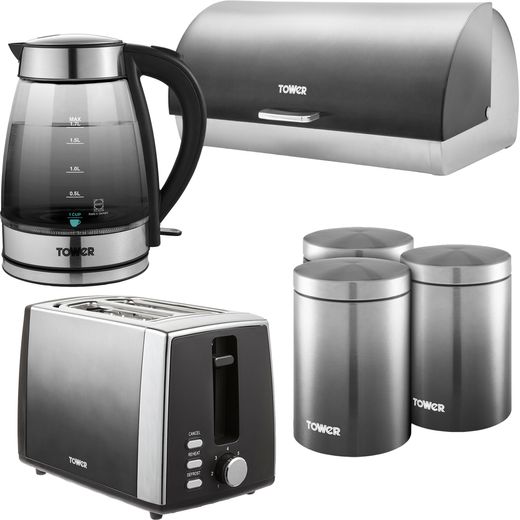 Tower Infinity Ombre AOBUNDLE030 Kettle And Toaster Set - Grey
