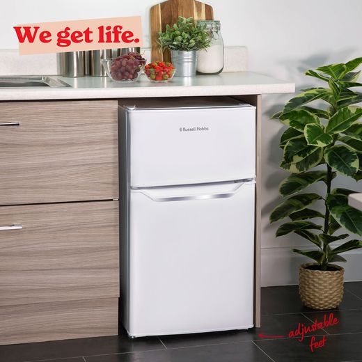 Russell Hobbs Under-Counter Fridge Freezer in White - Undercounter in kitchen shot