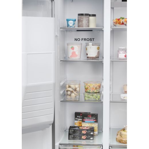Haier SBS 90 Series 5 American Fridge Freezer - Stainless Steel - Freezer internal shot