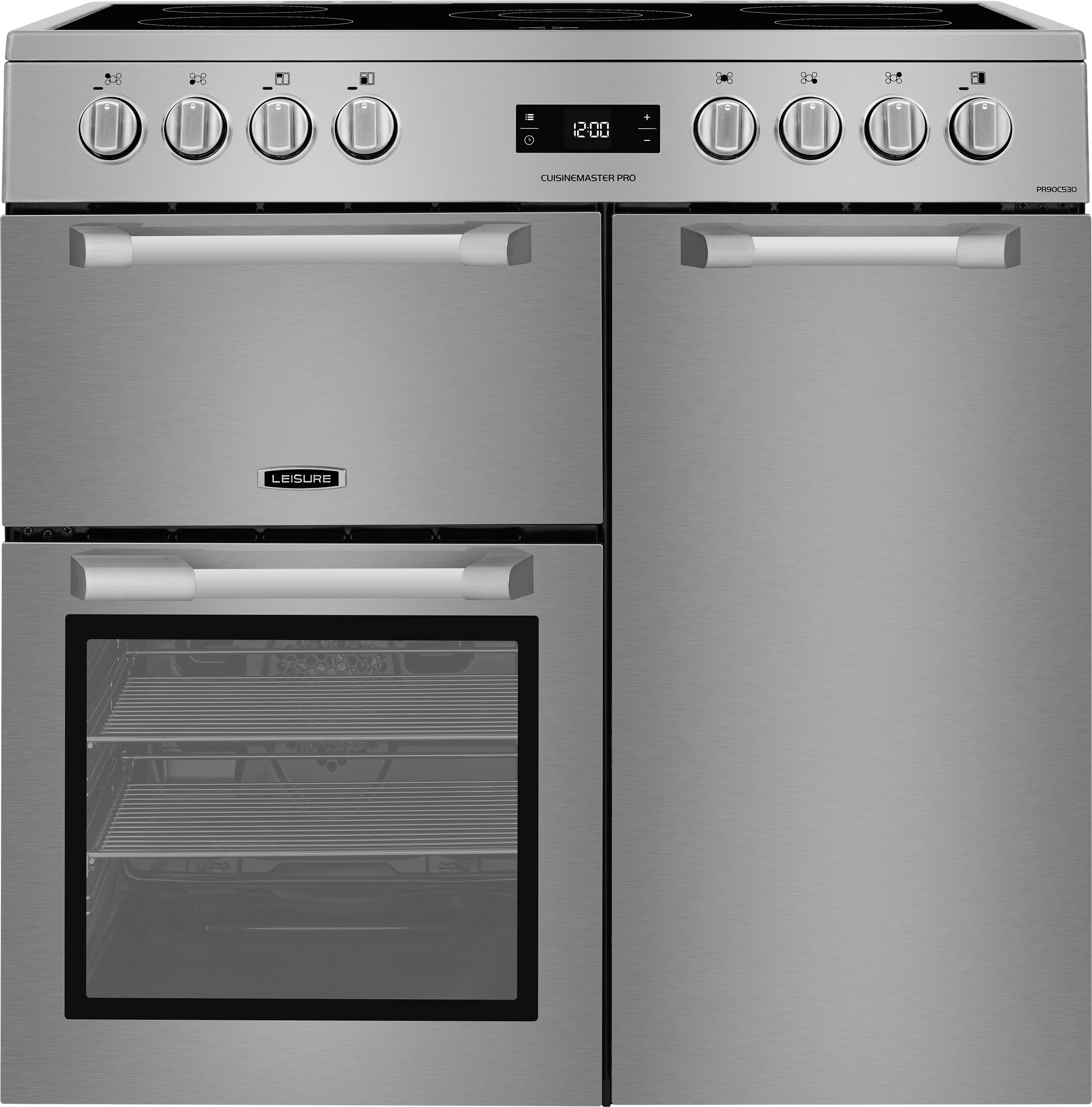 Leisure Cuisinemaster Pro PR90C530X 90cm Electric Range Cooker with Ceramic Hob - Stainless Steel - A Rated, Stainless Steel