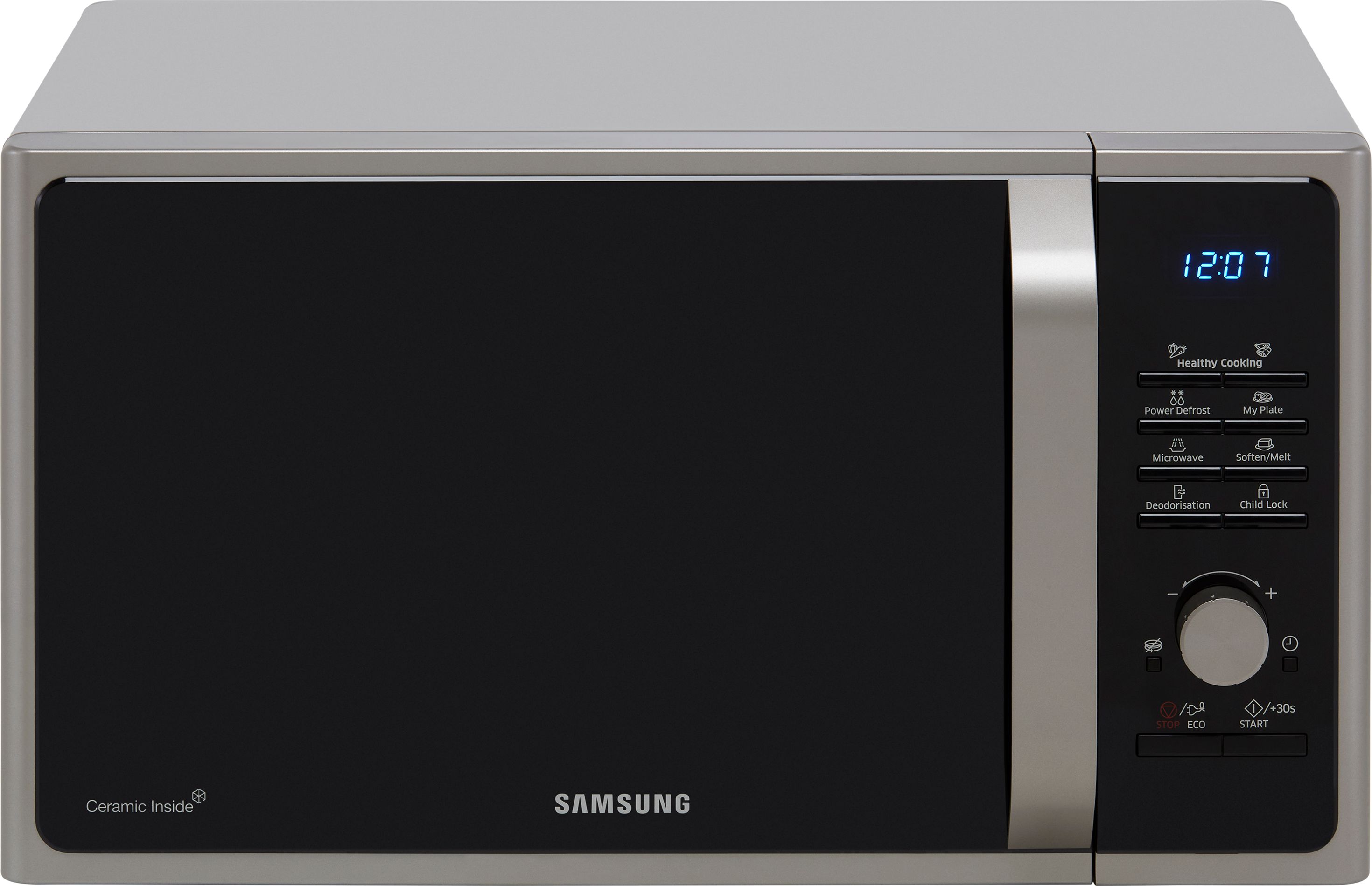 Samsung MS28F303TAS 30cm tall, 52cm wide, Freestanding Compact Microwave - Silver, Silver