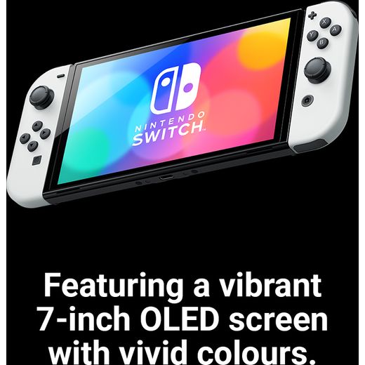 10007457 | Nintendo Switch OLED 64GB – Red & Blue | ao.com