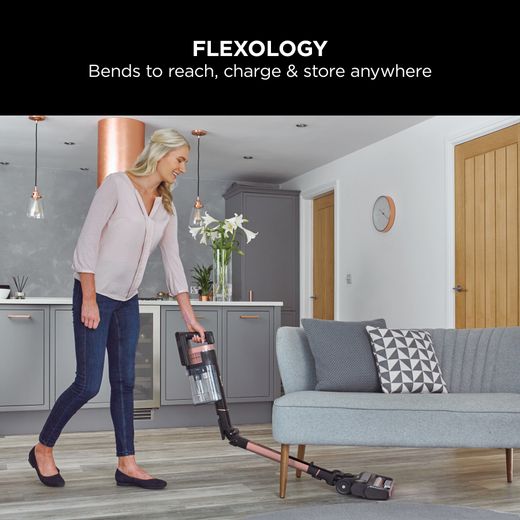 Shark Stratos with Anti-Hair Wrap Plus & Clean Sense IQ IZ400UK Cordless Vacuum Cleaner with up to 60 Minutes Run Time - Grey / Rose Gold - Flexology