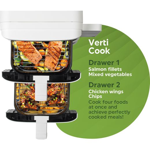 Salter Verticook Ultra EK6642WHT Air Fryer - White - Annotation - Venti cook shot