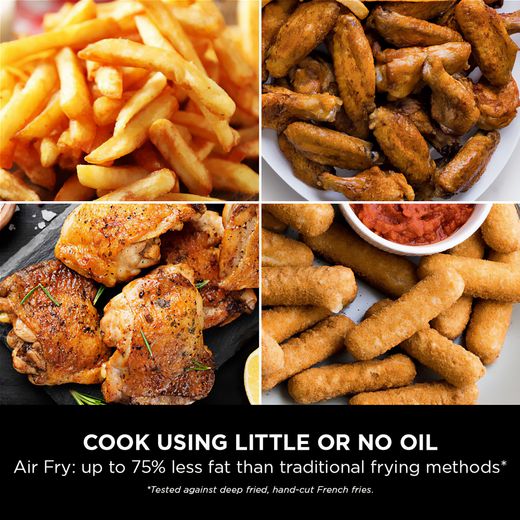 Ninja Double Stack XL SL400UK Air Fryer - Black / Grey - Annotation - Cook using little of no oil