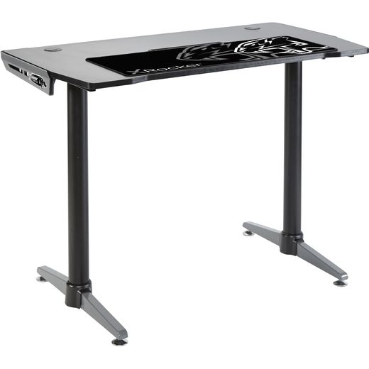 X Rocker Panther Office Desk - Grey