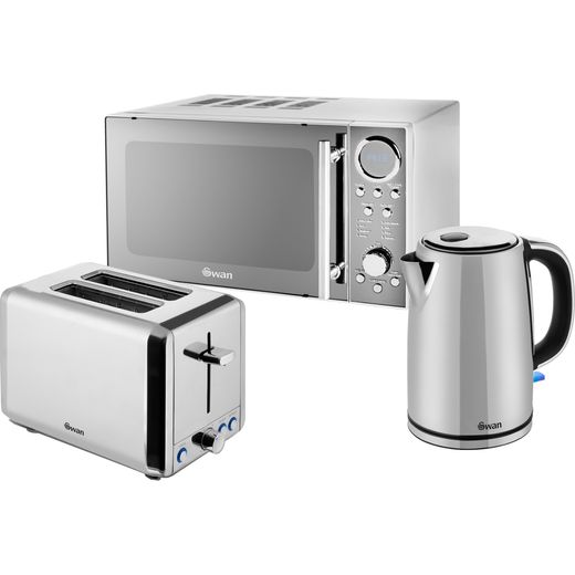 red kettle toaster microwave set