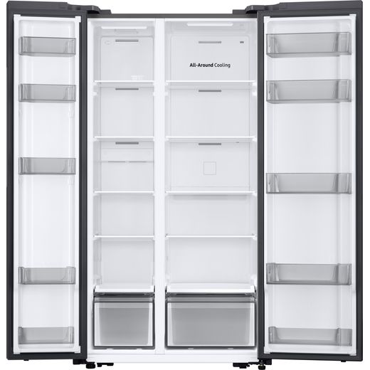 Samsung American Fridge Freezer - Black - Front with door open shot