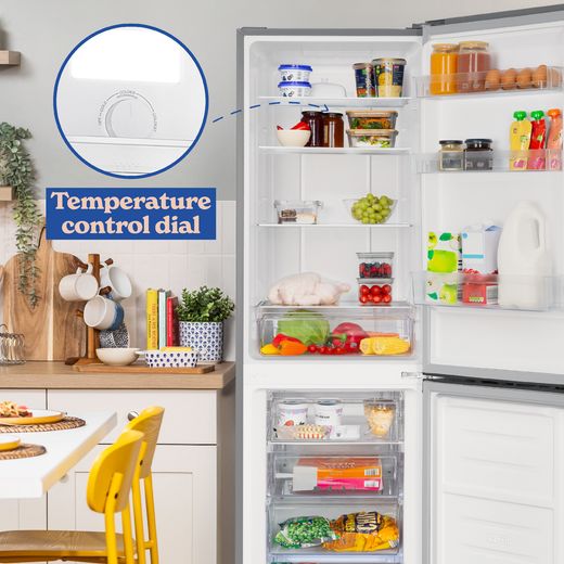 Russell Hobbs RH181TNF552E2SS 181cm 50/50 Frost Free Fridge Freezer - Stainless Steel - Annotation - Temperature control dial