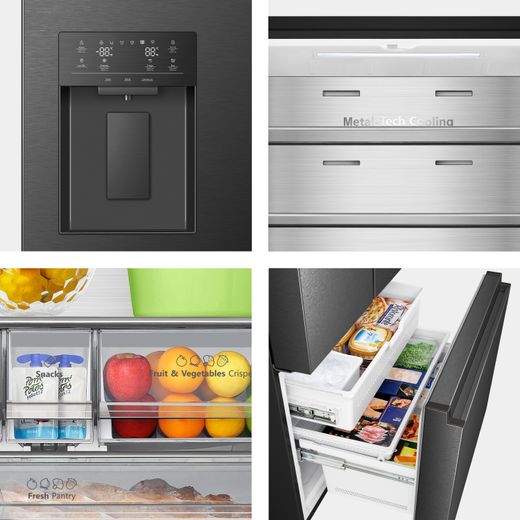 Hisense American Fridge Freezer - Stainless Steel - Combination shot