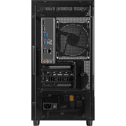 3XS Systems Gaming PC - NVIDIA® GeForce RTX™ 5070, AMD Ryzen™ 7, 1TB SSD - Black - Back shot