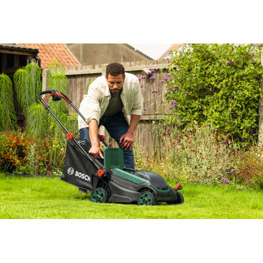Bosch Rotak 18V2-38 Lawn Mower, Including Battery - Adjusting lawnmower