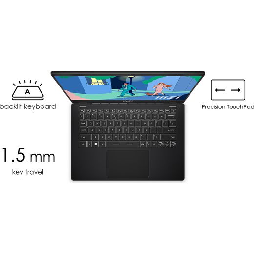 MSI Modern 14 C7M-407UK 14" Laptop - AMD Ryzen™ 5, 512GB SSD, 8 GB RAM - Black - Annotation - Features