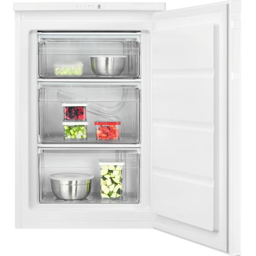 AEG 6000 Series OT6LA811DW 84cm Upright Freezer - White - front with door open shot