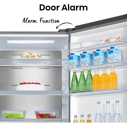Hisense 60/40 Frost Free Fridge Freezer - Stainless Steel - Annotation - Door alarm