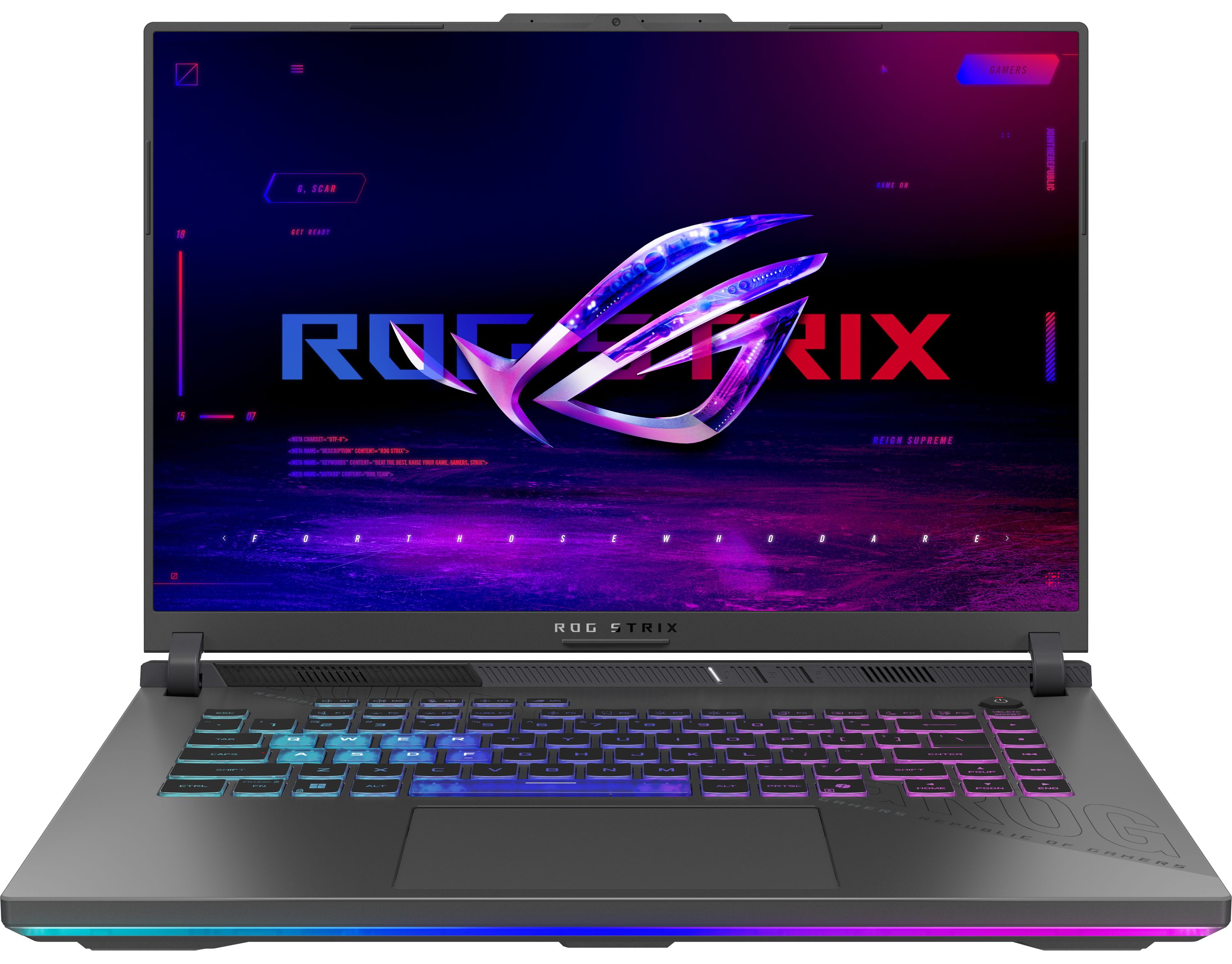 ASUS ROG Strix G16 G614PW-RV005W 16" Gaming Laptop NVIDIA® GeForce RTX™ 5080 AMD Ryzen™ 9 1TB SSD Grey Grey