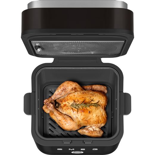 Smeg Collezione AFC01BLMUK Air Fryer - Black - Open top view