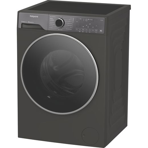 Hotpoint FS Washer Dryer HPD 9693G CARE UK 9Kg / Washer Dryer with 1400 rpm - Graphite - Left perspective shot