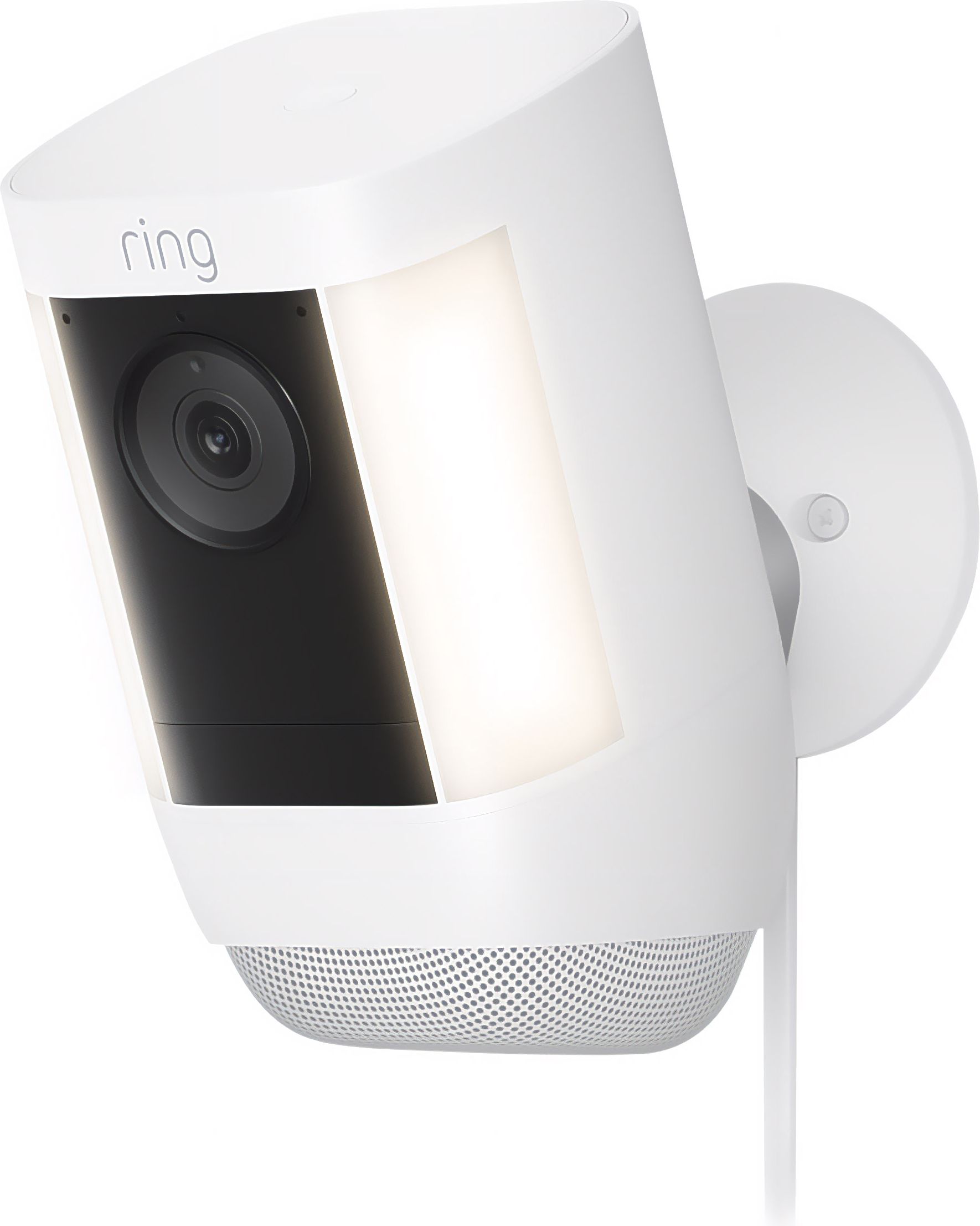 Ring Plug-In Spotlight Cam Pro Full HD 1080p Smart Home Security Camera - White, White