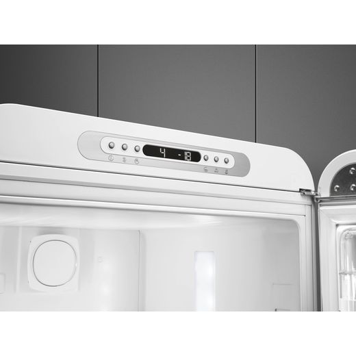 Smeg 50's Style FAB32RWH6UK 197cm Frost Free Fridge Freezer - White - Control panel shot
