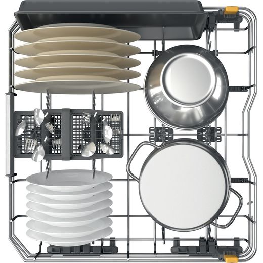 Whirlpool Standard Dishwasher - Black - Top rack view shot